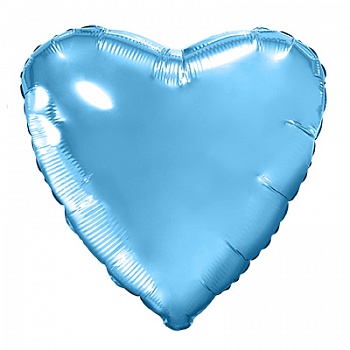 758120  Шар Сердце 19' / Холодный голубой