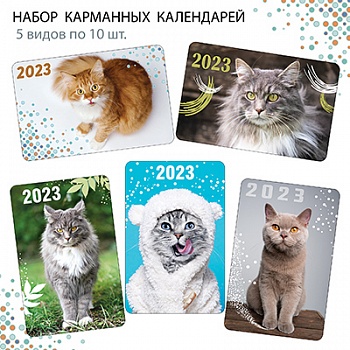 НК-007  Набор календарей 2023 год Котики