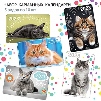 НК-011  Набор календарей 2023 год Котики