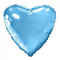 755570  шар надувной Мини сердце 9'/23 см., холодный голубой с клапаном